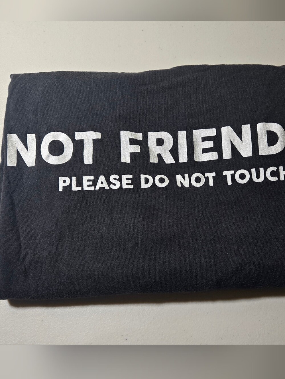 Men's Black Graphic Tee - "Not Friendly"